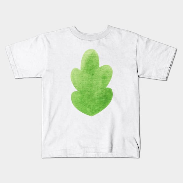 Watercolor scandi leaf Kids T-Shirt by shoko